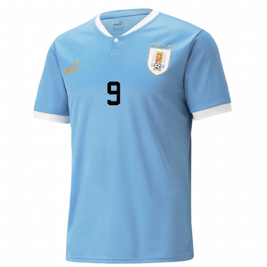 Niño Camiseta Uruguay Luis Suarez #9 Azul 1ª Equipación 22-24