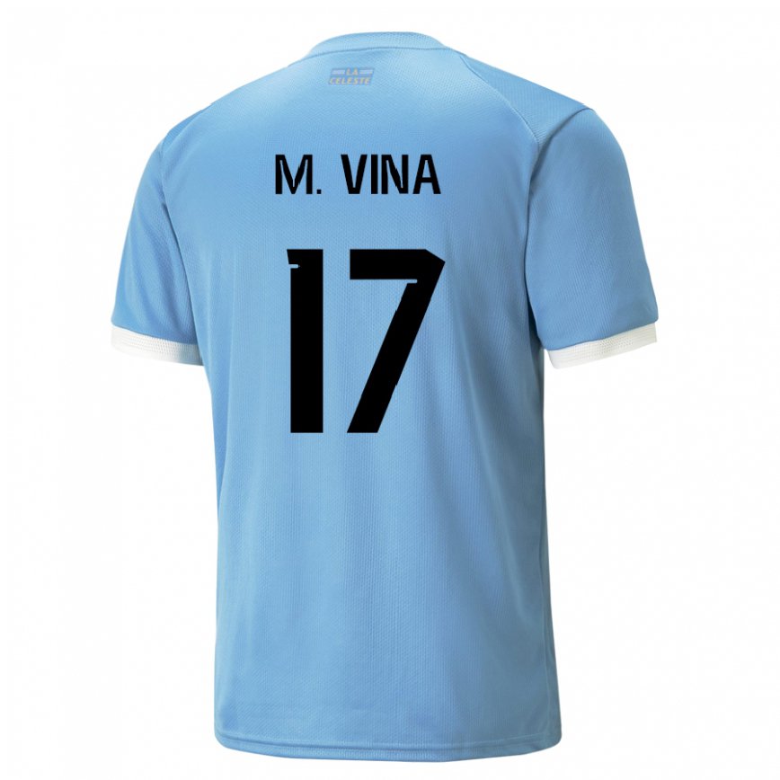 Niño Camiseta Uruguay Matias Vina #17 Azul 1ª Equipación 22-24