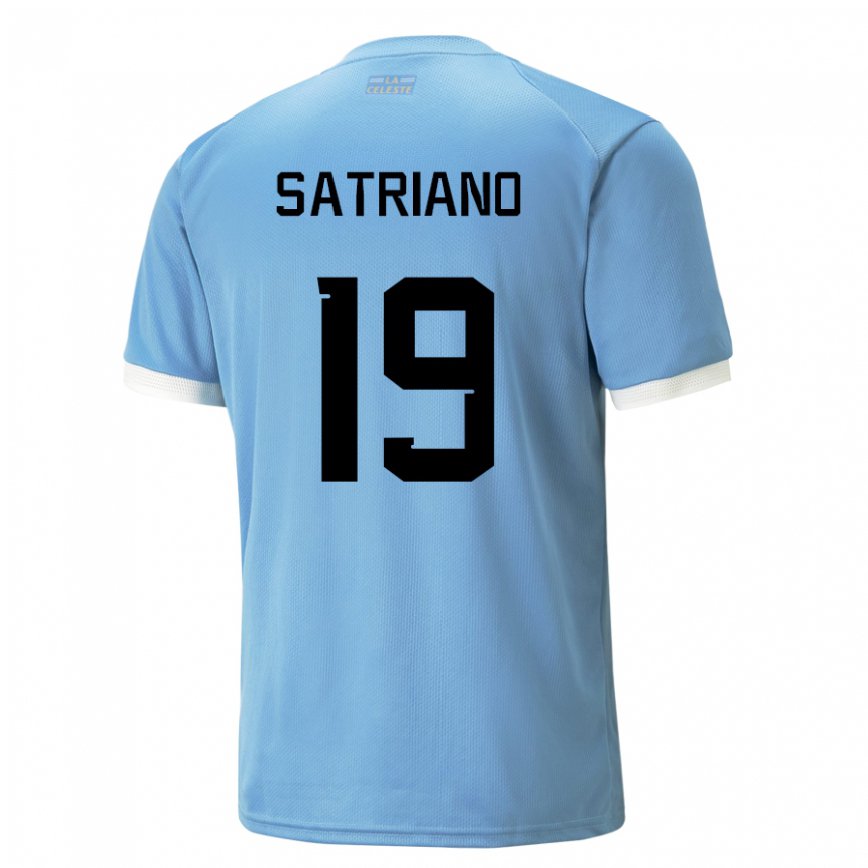 Niño Camiseta Uruguay Martin Satriano #19 Azul 1ª Equipación 22-24