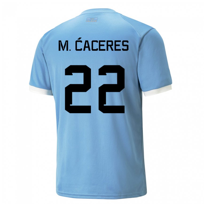 Niño Camiseta Uruguay Martin Caceres #22 Azul 1ª Equipación 22-24