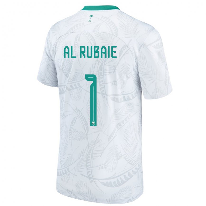 Niño Camiseta Arabia Saudita Mohammed Al Rubaie #1 Blanco 1ª Equipación 22-24