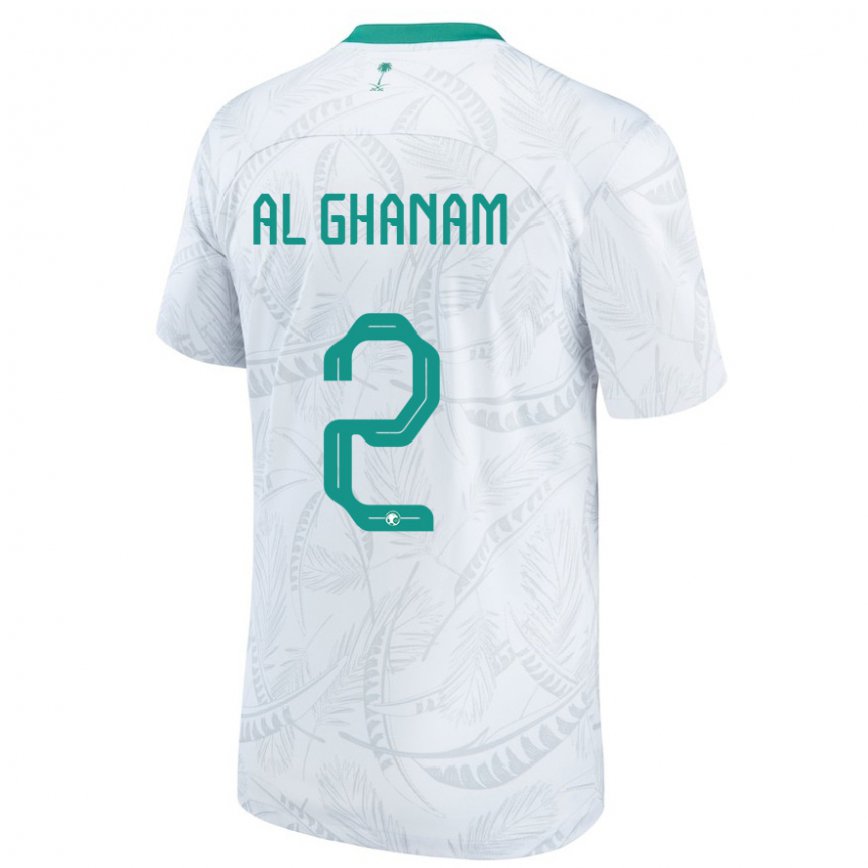 Niño Camiseta Arabia Saudita Sultan Al Ghanam #2 Blanco 1ª Equipación 22-24