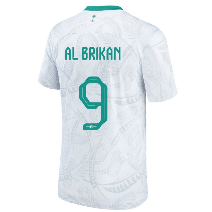 Niño Camiseta Arabia Saudita Feras Al Brikan #9 Blanco 1ª Equipación 22-24