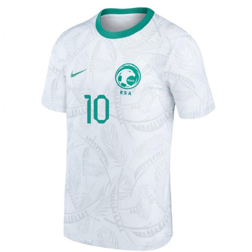 Niño Camiseta Arabia Saudita Salem Al Dawsari #10 Blanco 1ª Equipación 22-24