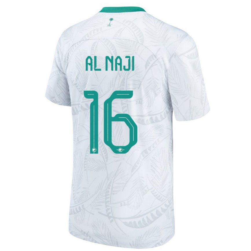 Niño Camiseta Arabia Saudita Sami Al Naji #16 Blanco 1ª Equipación 22-24