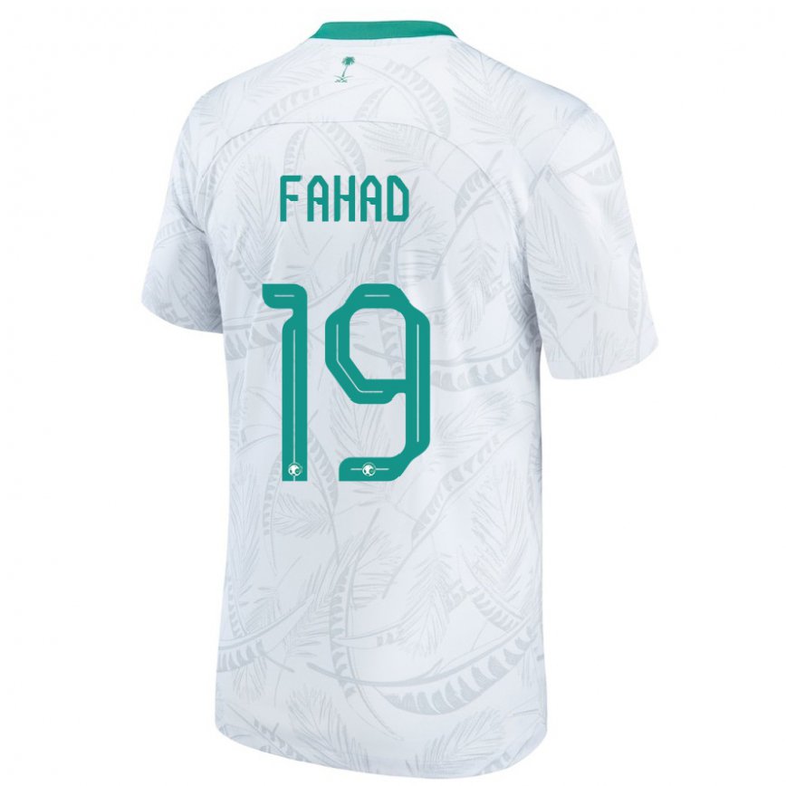 Niño Camiseta Arabia Saudita Fahad Al Muwallad #19 Blanco 1ª Equipación 22-24