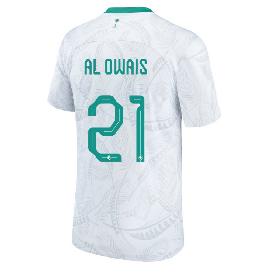 Niño Camiseta Arabia Saudita Mohammed Al Owais #21 Blanco 1ª Equipación 22-24