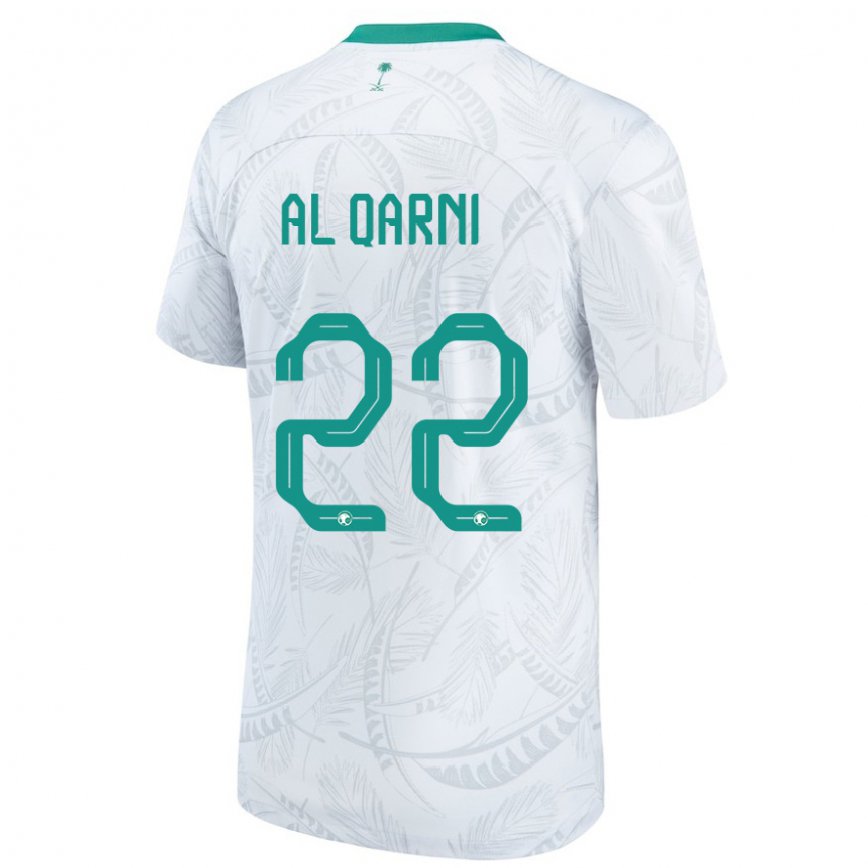 Niño Camiseta Arabia Saudita Fawaz Al Qarni #22 Blanco 1ª Equipación 22-24