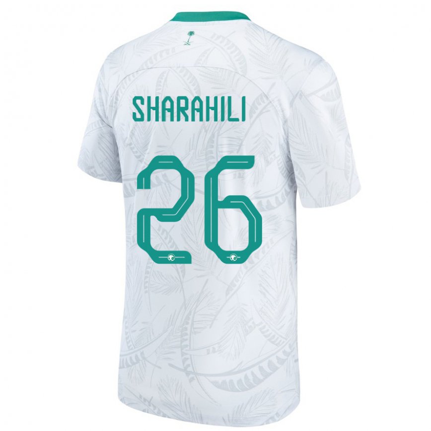 Niño Camiseta Arabia Saudita Riyadh Sharahili #26 Blanco 1ª Equipación 22-24