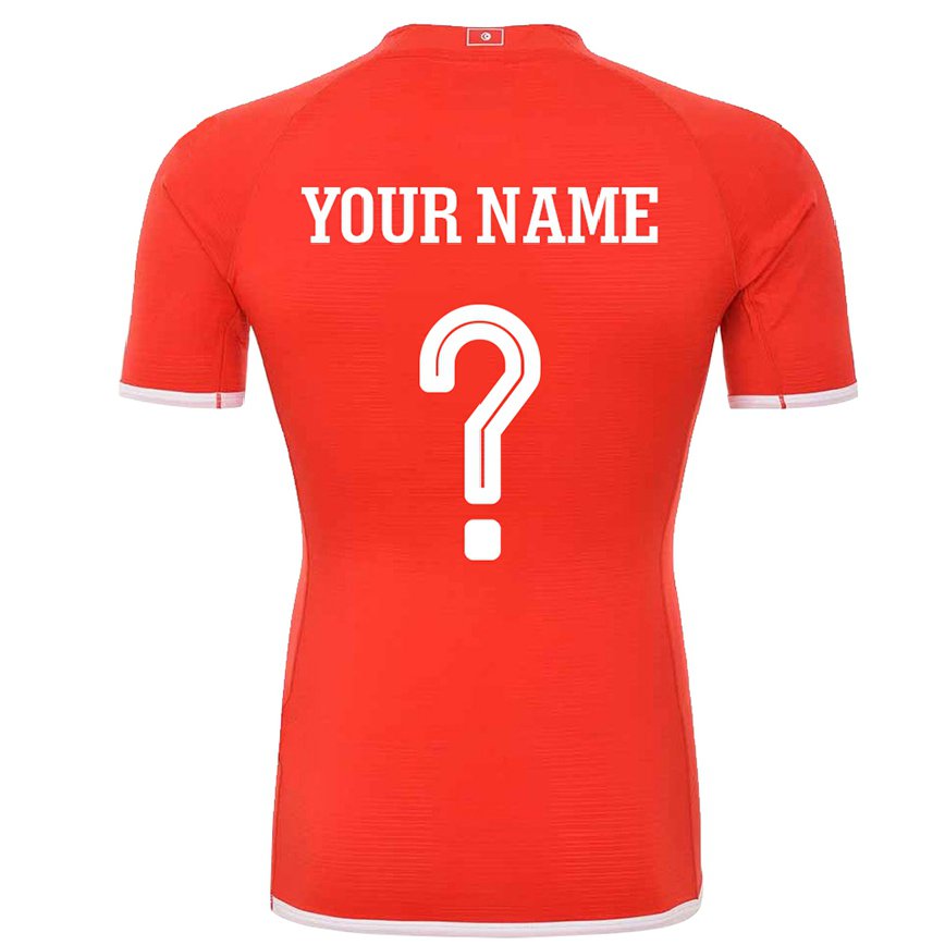 Niño Camiseta Túnez Su Nombre #0 Rojo 1ª Equipación 22-24
