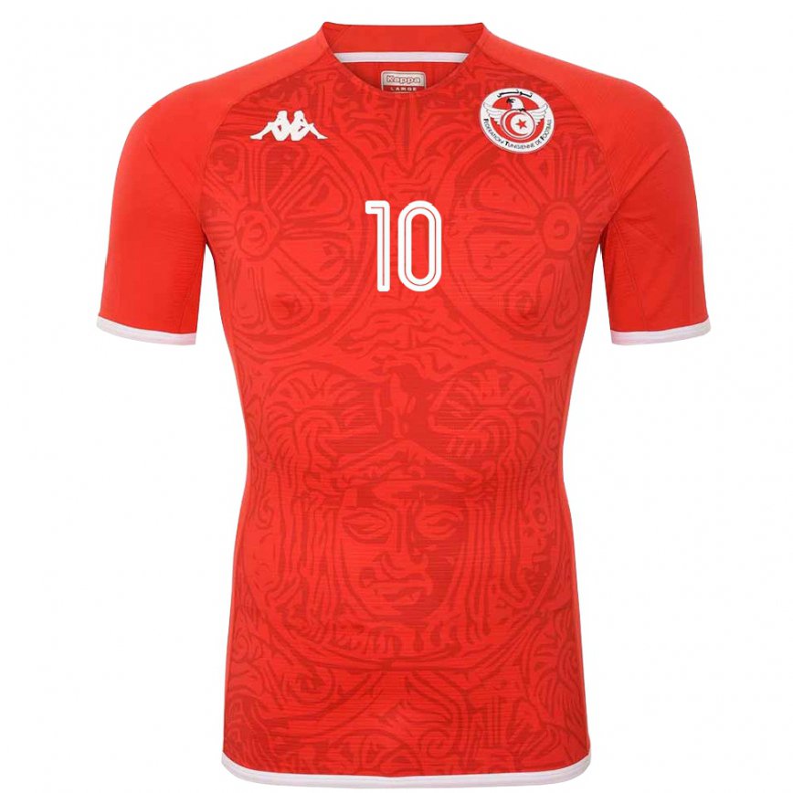 Niño Camiseta Túnez Wahbi Khazri #10 Rojo 1ª Equipación 22-24