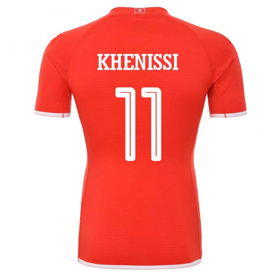 Niño Camiseta Túnez Taha Yassine Khenissi #11 Rojo 1ª Equipación 22-24