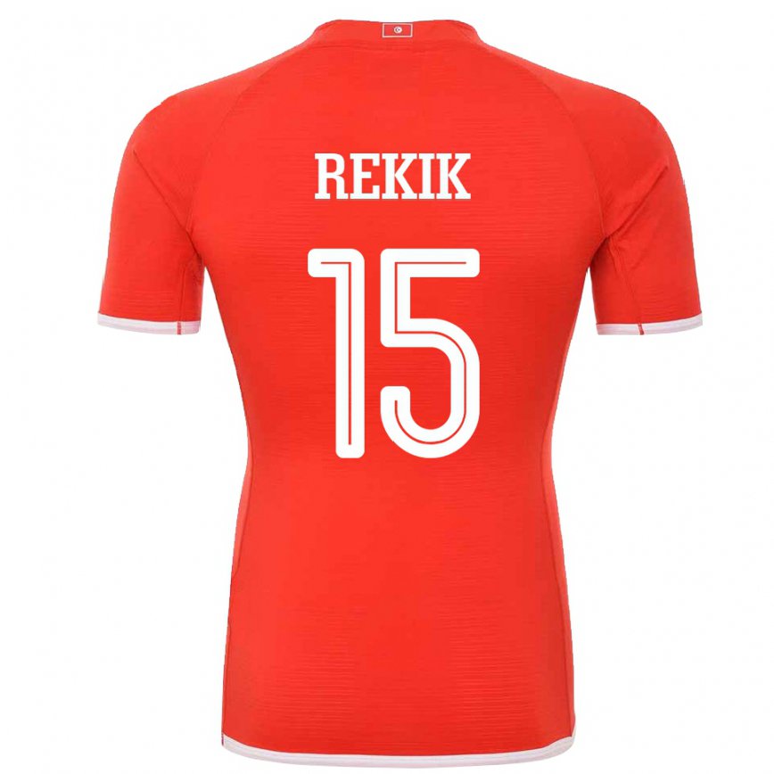 Niño Camiseta Túnez Omar Rekik #15 Rojo 1ª Equipación 22-24