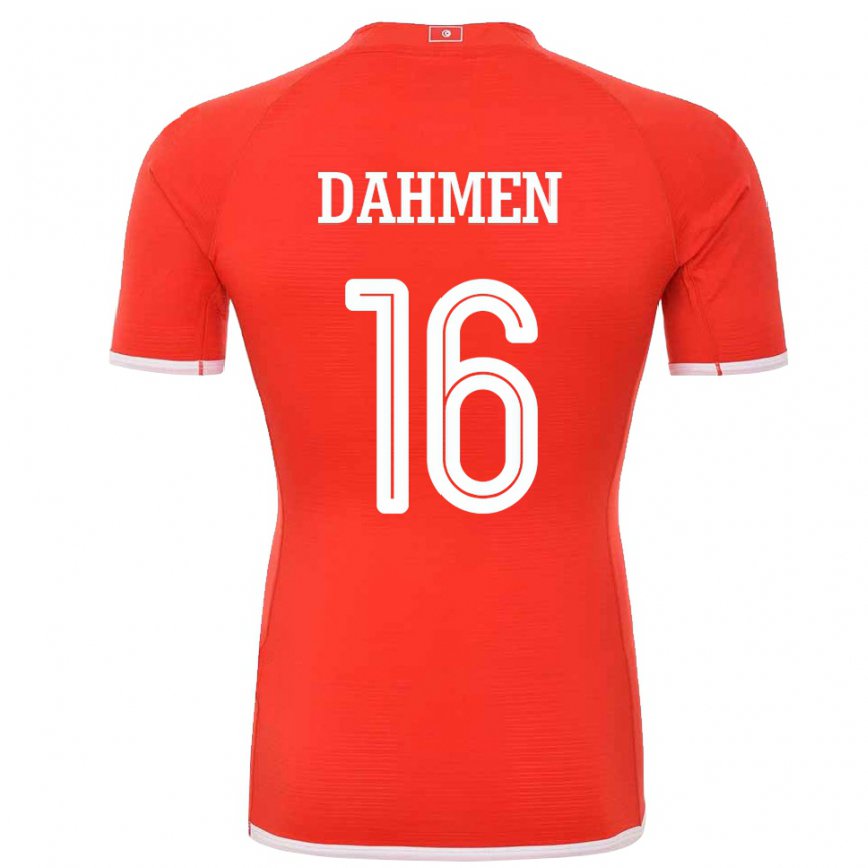 Niño Camiseta Túnez Aymen Dahmen #16 Rojo 1ª Equipación 22-24