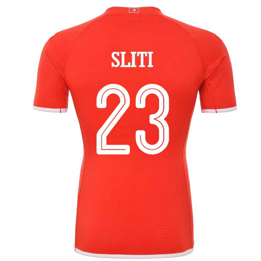 Niño Camiseta Túnez Naim Sliti #23 Rojo 1ª Equipación 22-24