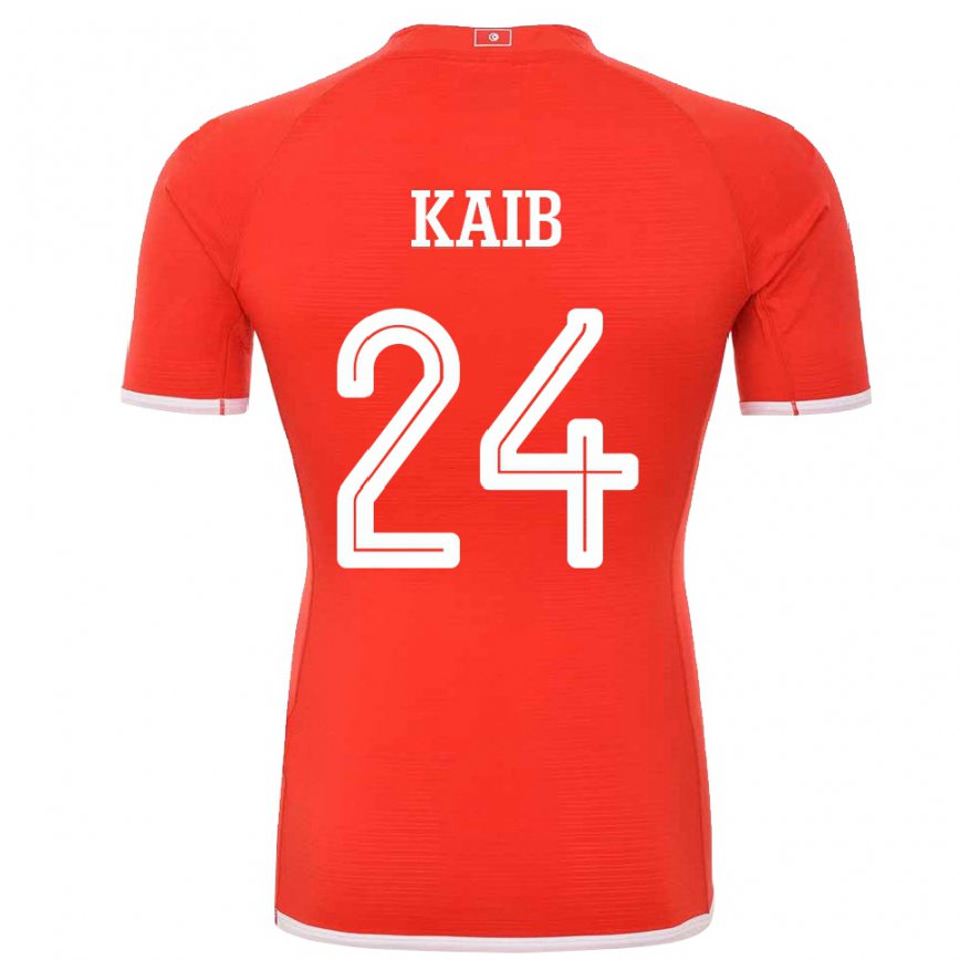 Niño Camiseta Túnez Rami Kaib #24 Rojo 1ª Equipación 22-24