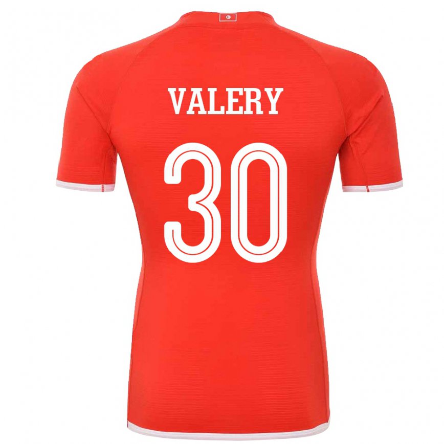 Niño Camiseta Túnez Yann Valery #30 Rojo 1ª Equipación 22-24