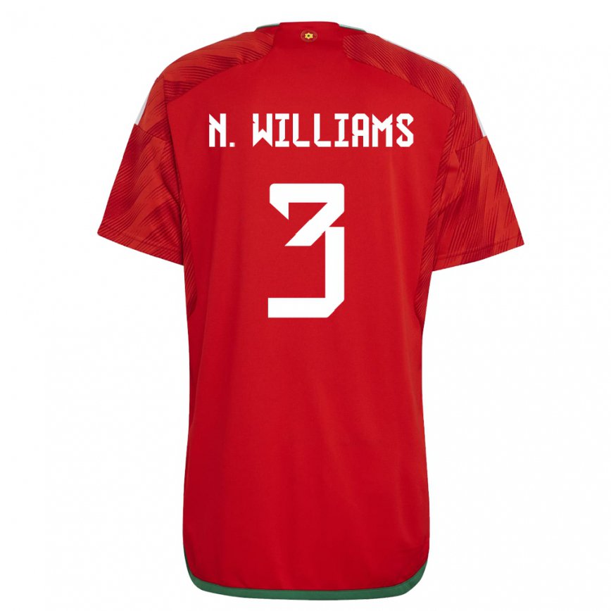 Niño Camiseta Gales Neco Williams #3 Rojo 1ª Equipación 22-24
