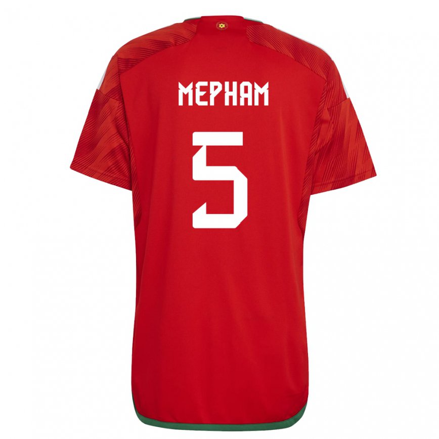 Niño Camiseta Gales Chris Mepham #5 Rojo 1ª Equipación 22-24