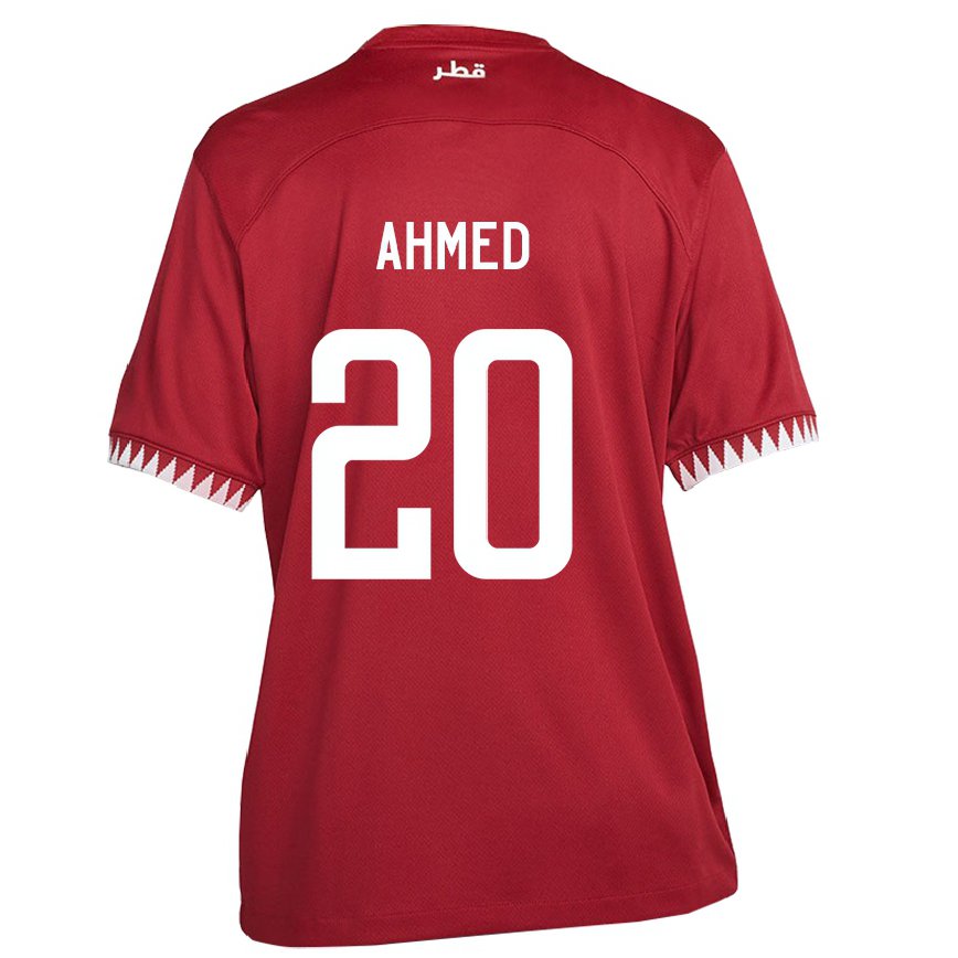 Niño Camiseta Catar Ahmed Fadel Hasaba #20 Granate 1ª Equipación 22-24