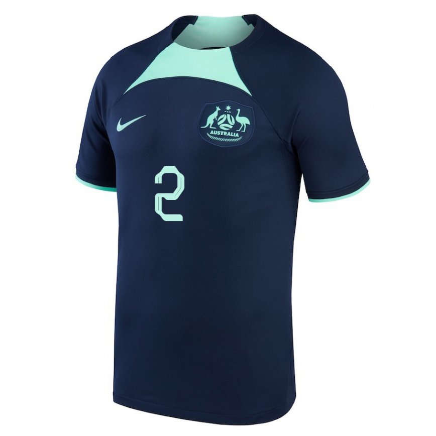 Niño Camiseta Australia Milos Degenek #2 Azul Oscuro 2ª Equipación 22-24