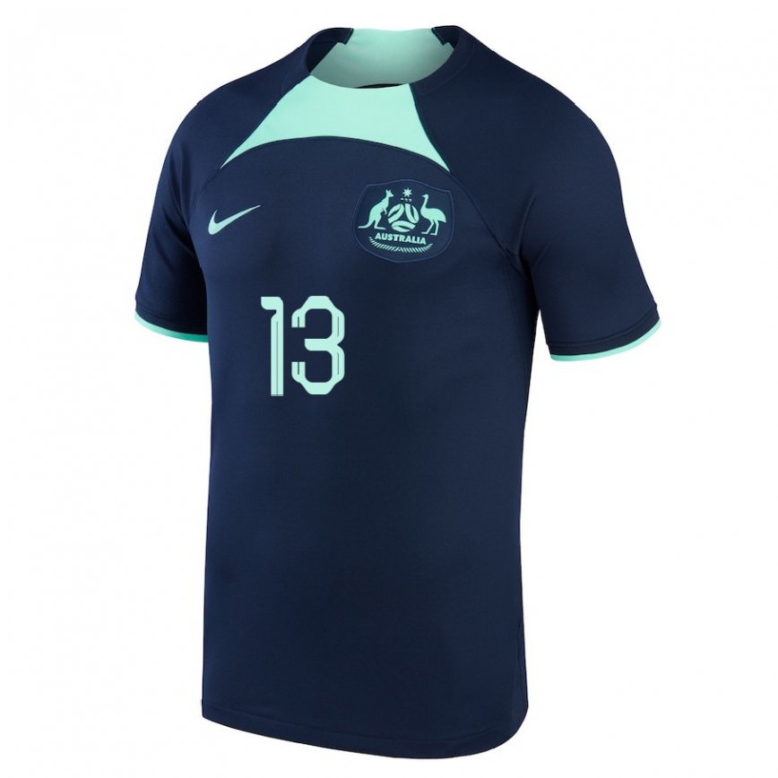 Niño Camiseta Australia Aaron Mooy #13 Azul Oscuro 2ª Equipación 22-24