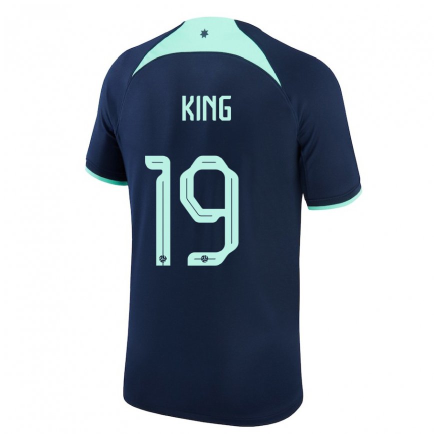 Niño Camiseta Australia Joel King #19 Azul Oscuro 2ª Equipación 22-24