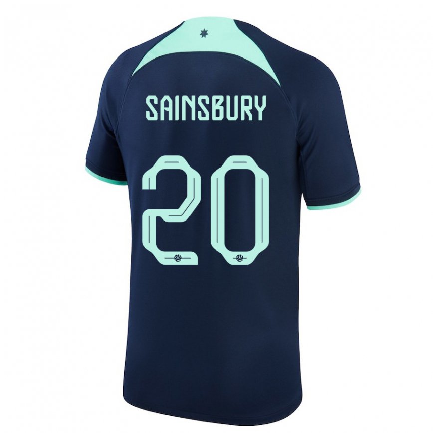 Niño Camiseta Australia Trent Sainsbury #20 Azul Oscuro 2ª Equipación 22-24