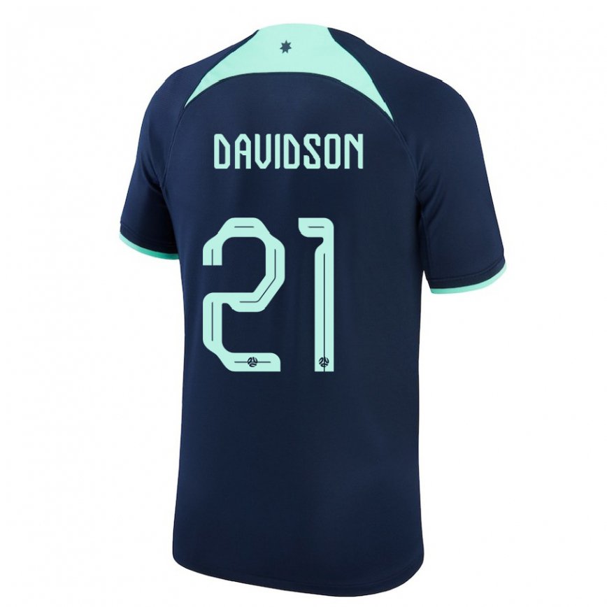 Niño Camiseta Australia Jason Davidson #21 Azul Oscuro 2ª Equipación 22-24