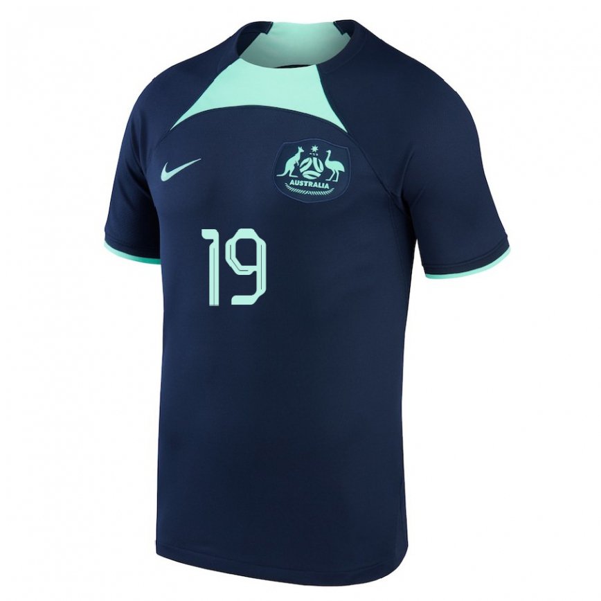 Niño Camiseta Australia Harry Souttar #19 Azul Oscuro 2ª Equipación 22-24