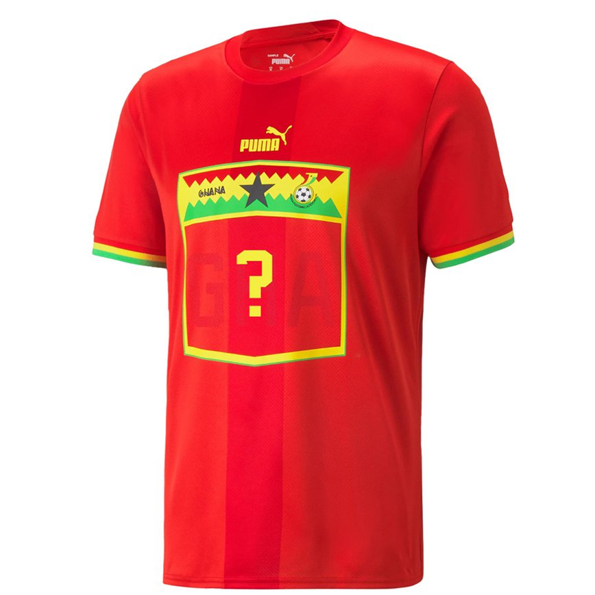 Niño Camiseta Ghana Su Nombre #0 Rojo 2ª Equipación 22-24