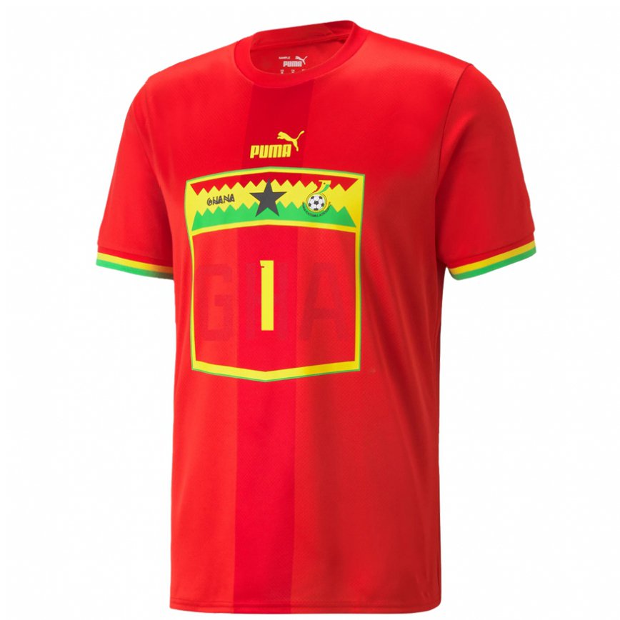 Niño Camiseta Ghana Richard Ofori #1 Rojo 2ª Equipación 22-24