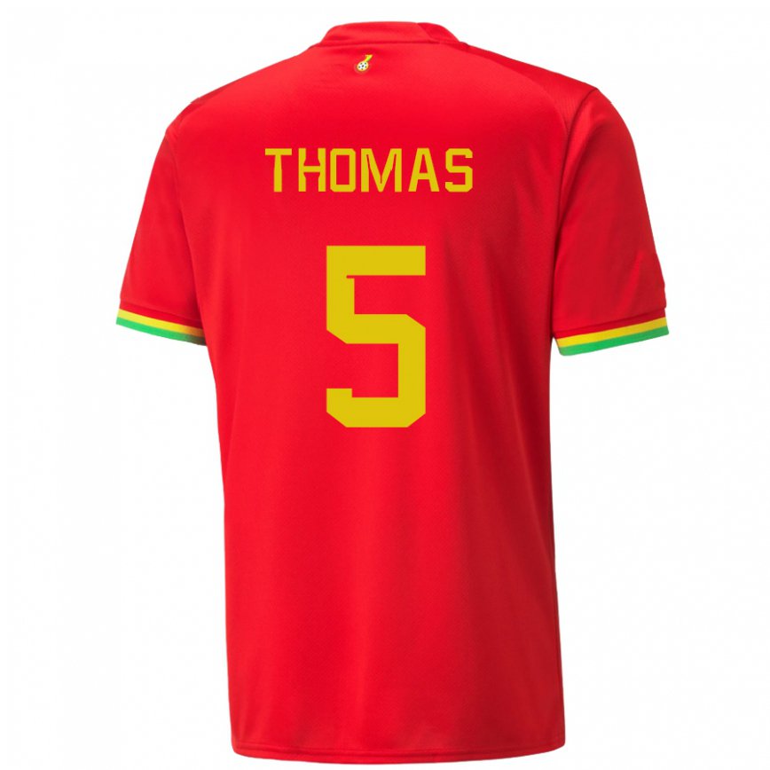 Niño Camiseta Ghana Thomas Partey #5 Rojo 2ª Equipación 22-24