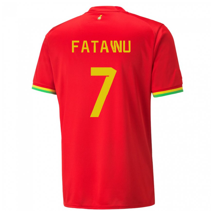 Niño Camiseta Ghana Issahaku Fatawu #7 Rojo 2ª Equipación 22-24