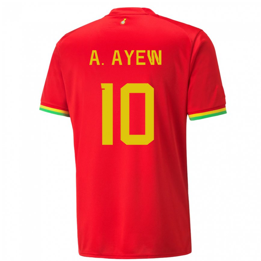 Niño Camiseta Ghana Andre Ayew #10 Rojo 2ª Equipación 22-24