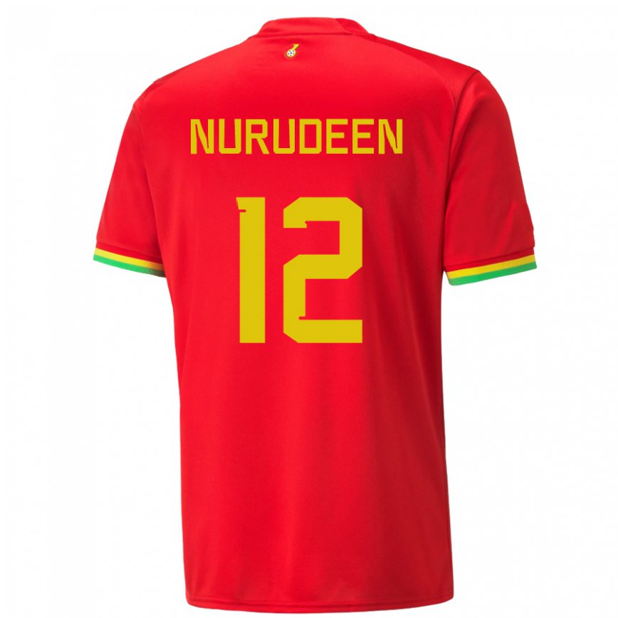 Niño Camiseta Ghana Abdul Nurudeen #12 Rojo 2ª Equipación 22-24