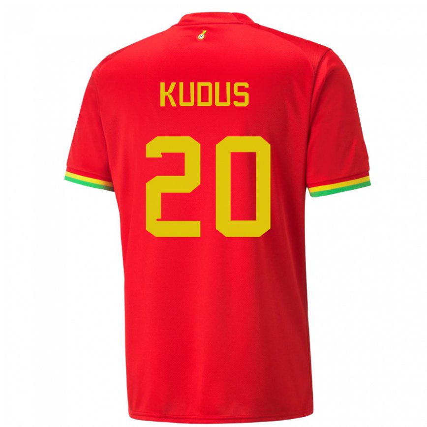 Niño Camiseta Ghana Mohammed Kudus #20 Rojo 2ª Equipación 22-24