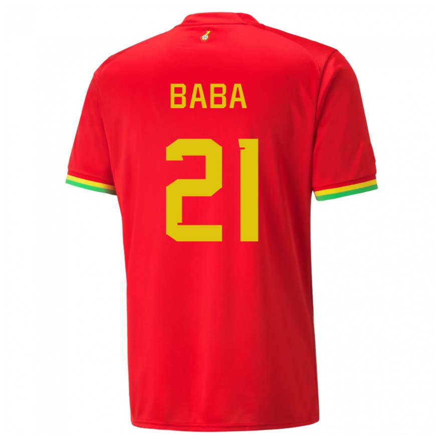 Niño Camiseta Ghana Iddrisu Baba #21 Rojo 2ª Equipación 22-24