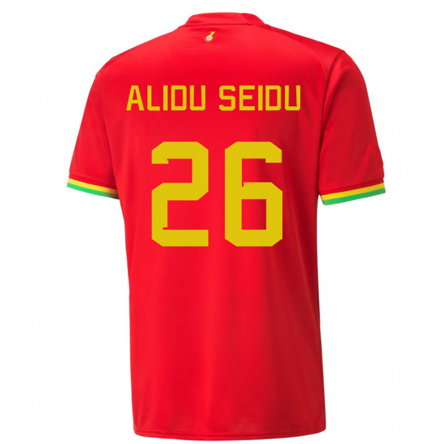 Niño Camiseta Ghana Alidu Seidu #26 Rojo 2ª Equipación 22-24