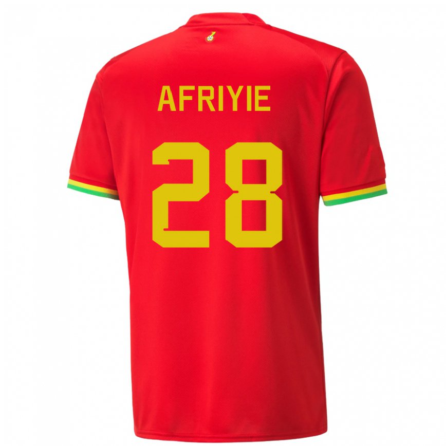 Niño Camiseta Ghana Daniel Afriyie #28 Rojo 2ª Equipación 22-24