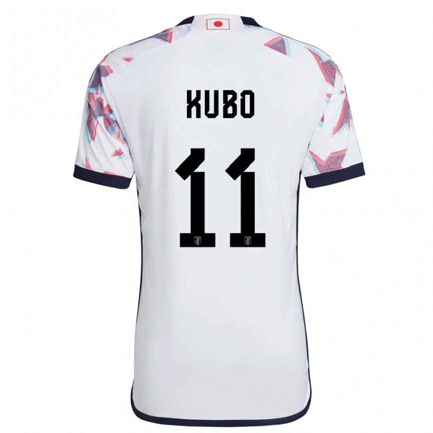 Niño Camiseta Japón Takefusa Kubo #11 Blanco 2ª Equipación 22-24