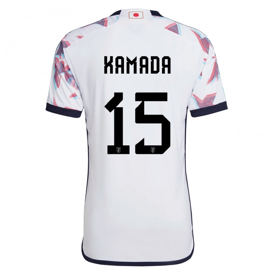 Niño Camiseta Japón Daichi Kamada #15 Blanco 2ª Equipación 22-24