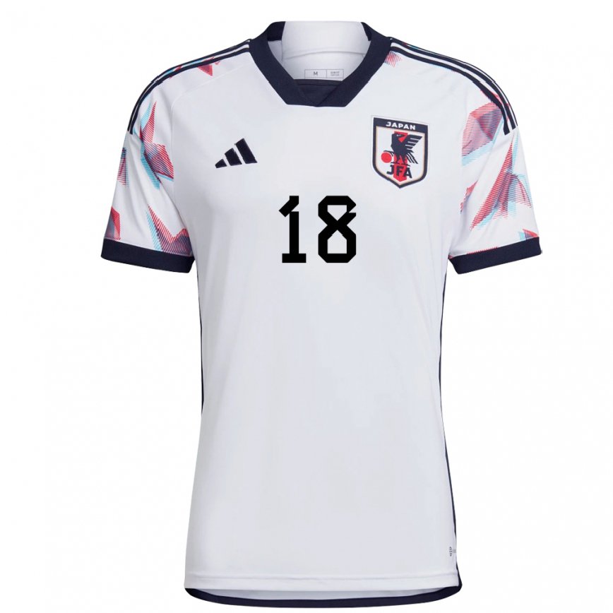 Niño Camiseta Japón Kaoru Mitoma #18 Blanco 2ª Equipación 22-24