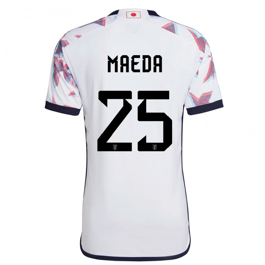 Niño Camiseta Japón Daizen Maeda #25 Blanco 2ª Equipación 22-24