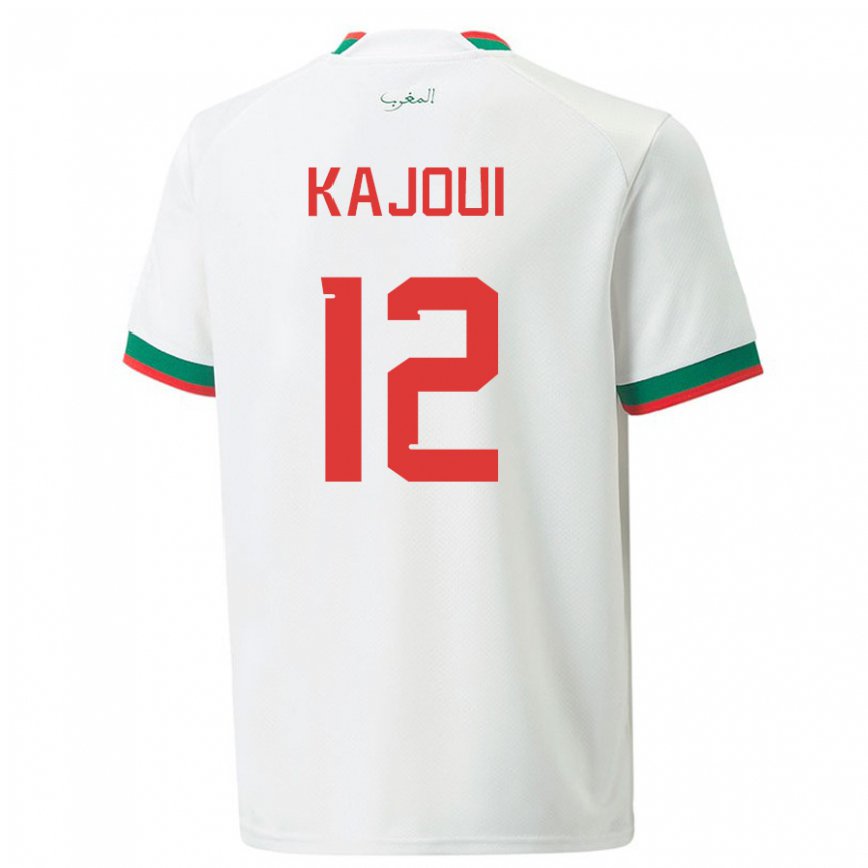 Niño Camiseta Marruecos Munir Kajoui #12 Blanco 2ª Equipación 22-24