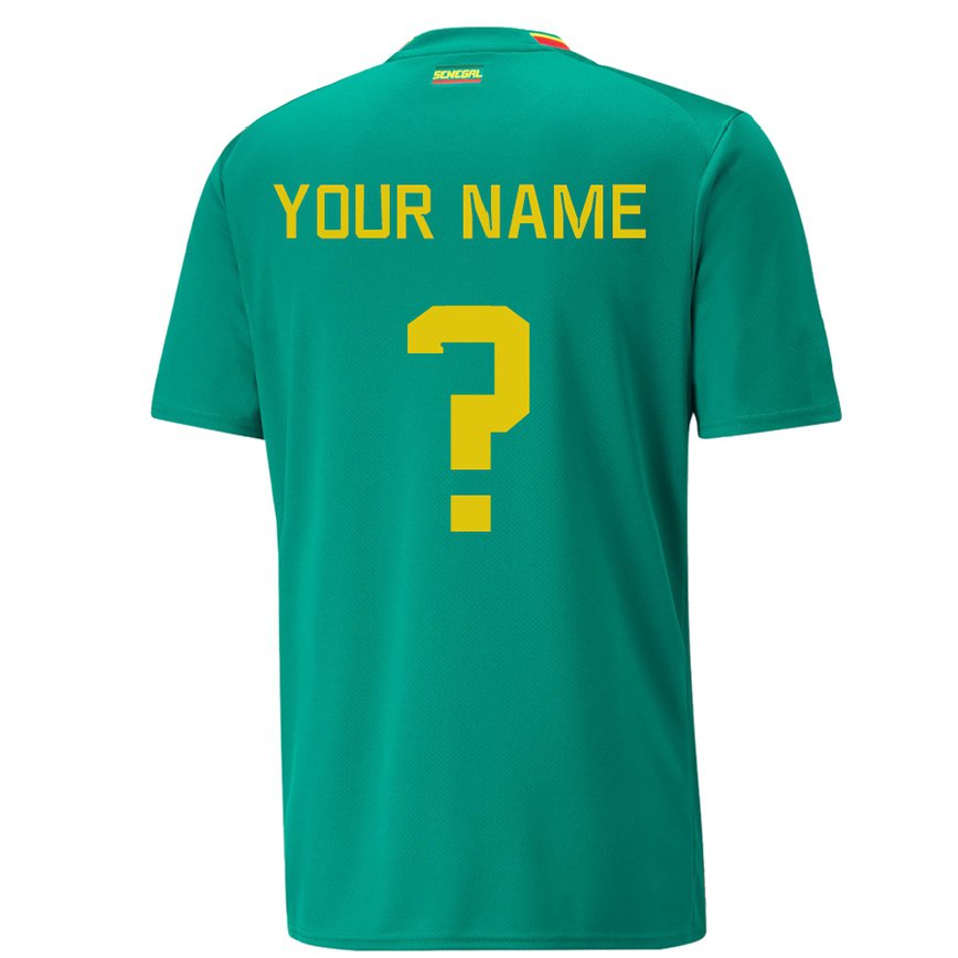 Niño Camiseta Senegal Su Nombre #0 Verde 2ª Equipación 22-24