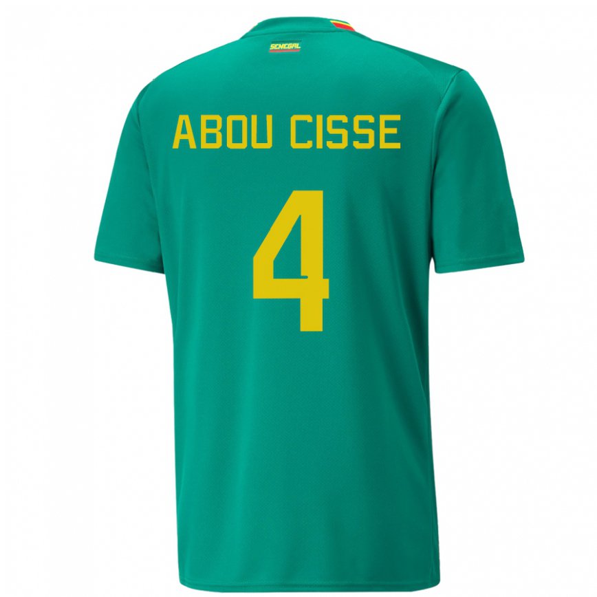 Niño Camiseta Senegal Pape Abou Cisse #4 Verde 2ª Equipación 22-24