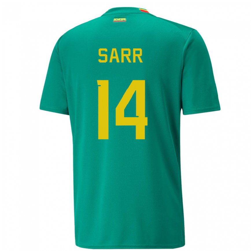 Niño Camiseta Senegal Pape Sarr #14 Verde 2ª Equipación 22-24