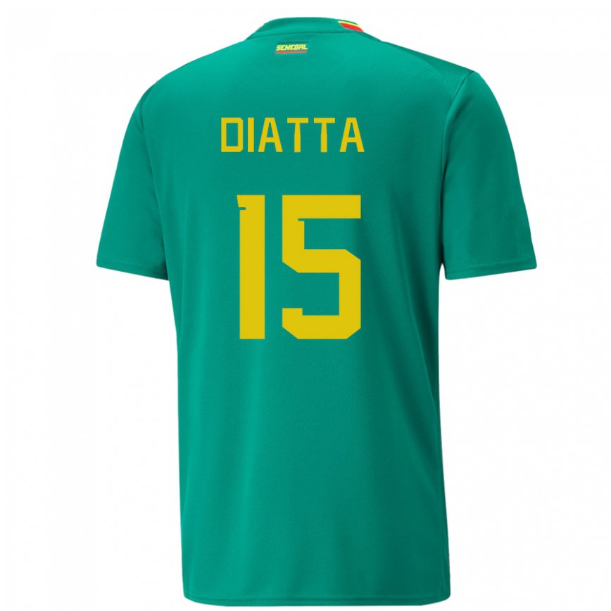 Niño Camiseta Senegal Krepin Diatta #15 Verde 2ª Equipación 22-24