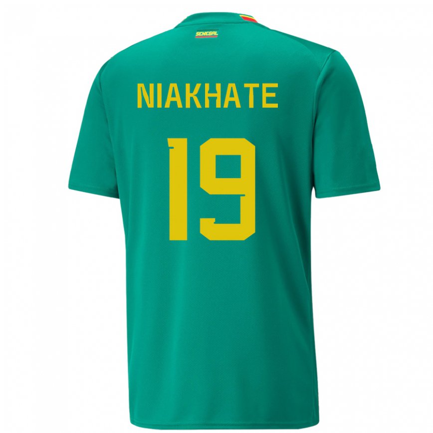 Niño Camiseta Senegal Moussa Niakhate #19 Verde 2ª Equipación 22-24